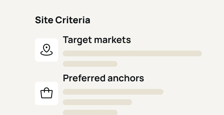 Input your expansion criteria
